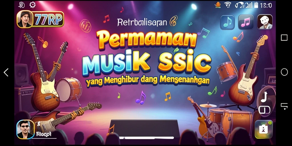 Tampilan gameplay 77RP yang seru dan interaktif saat bermain musik.