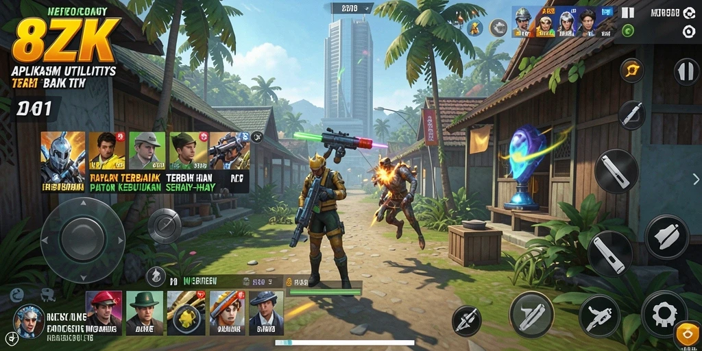 Screenshot permainan 8ZK menampilkan antarmuka pengguna yang intuitif dan mudah digunakan.