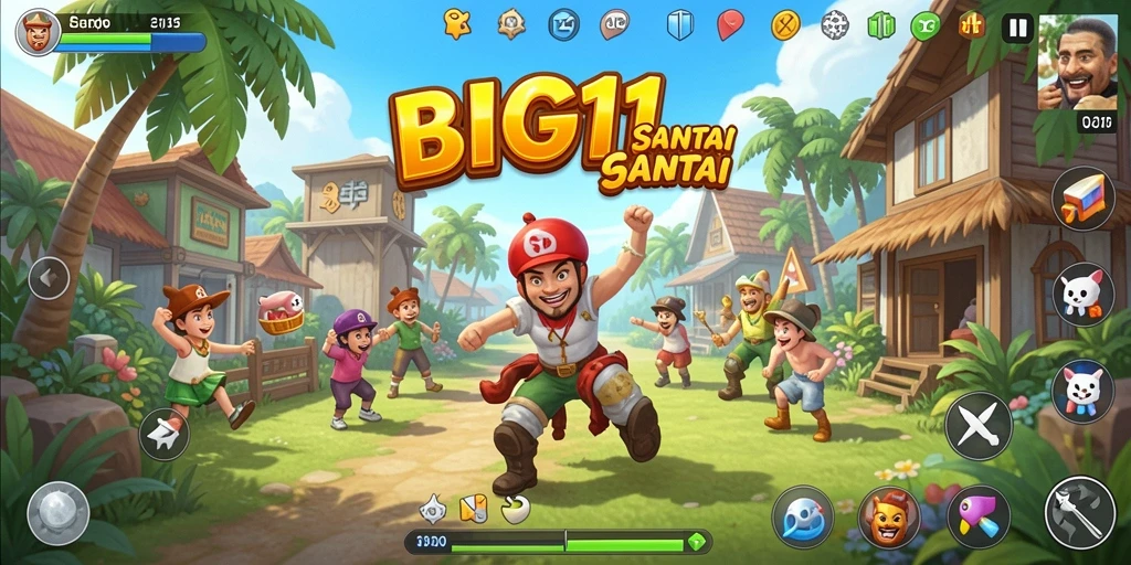 Tampilan gameplay BIG11 yang penuh warna dan interaktif.