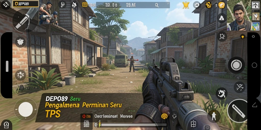 Tangkapan layar menampilkan aksi penuh adrenaline dalam permainan TPS.