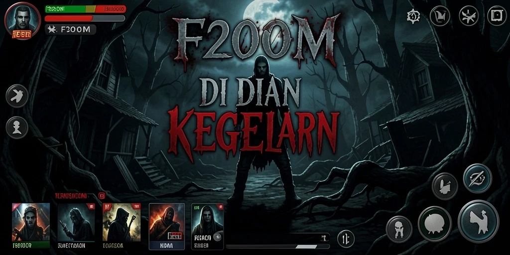 Tangkapan layar F200M menampilkan aksi mendebarkan dalam dunia Horror.