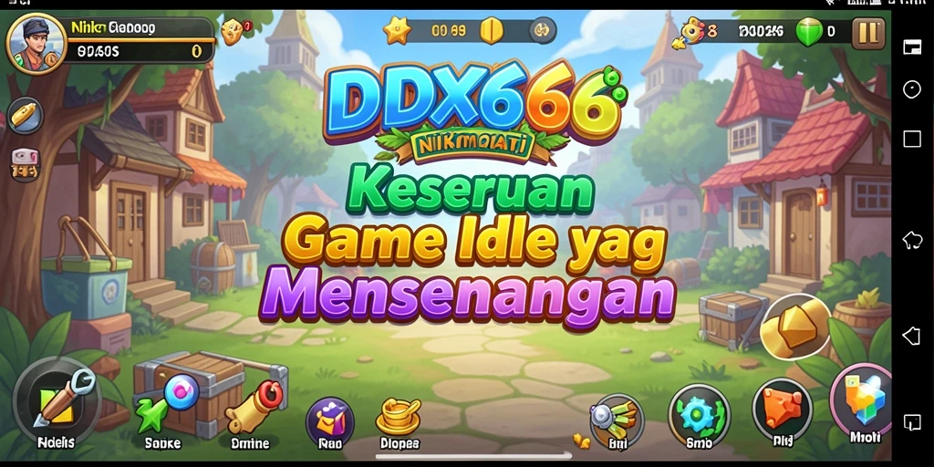 Tampilan utama game IDX66 yang menggambarkan gameplay Idle yang seru.