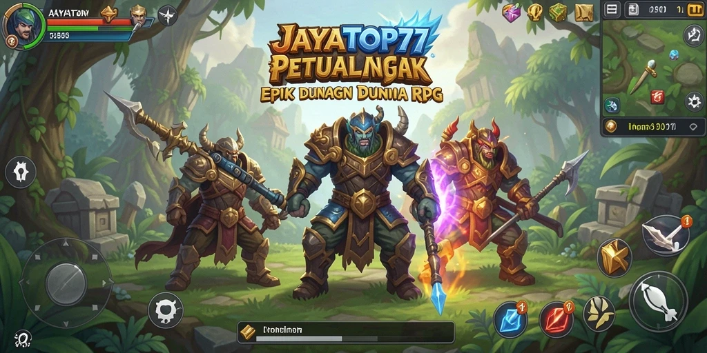 Gameplay RPG seru di JAYATOP77 yang menampilkan pertempuran epik.