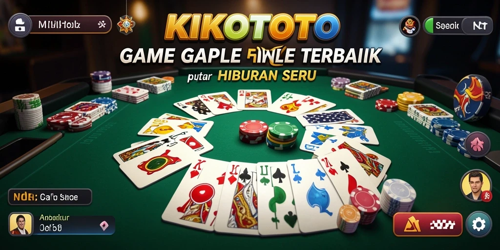 Tampilan gameplay Gaple yang seru dan menarik di KIKOTOTO.