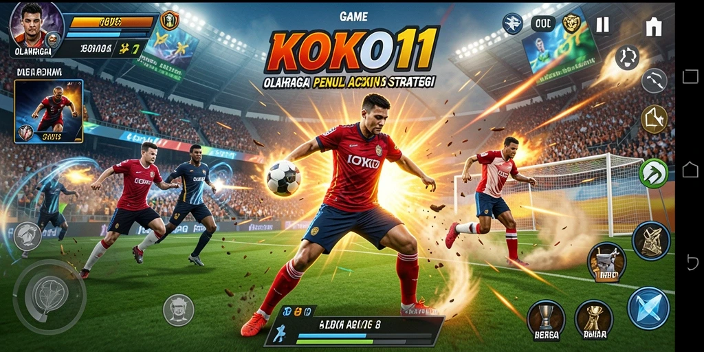 Tampilan aksi seru dari gameplay KOKO11 yang mendebarkan.