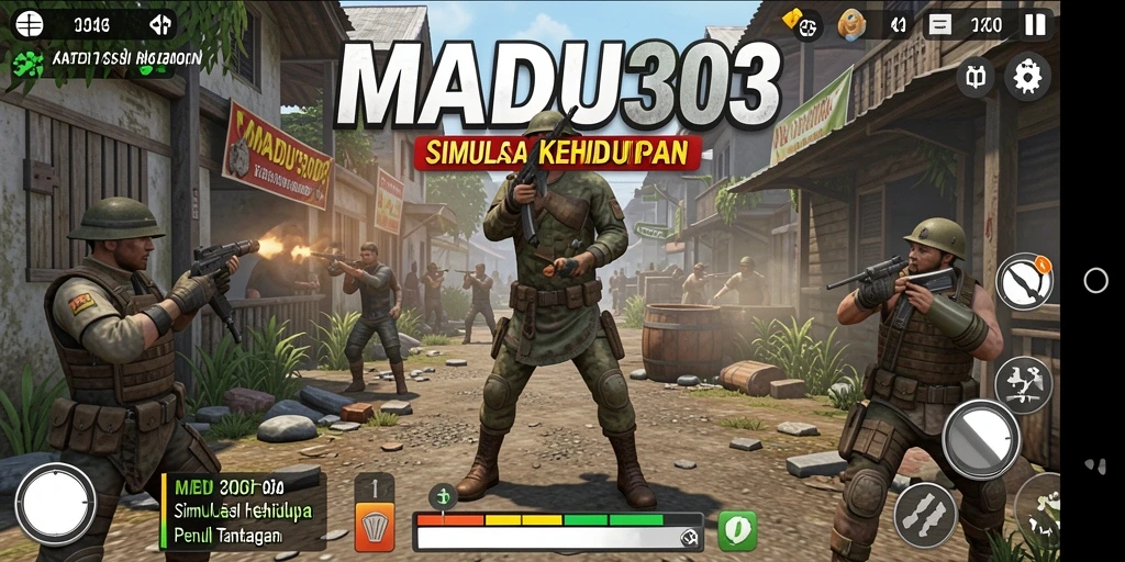 Tampilan gameplay MADU303 yang menarik dalam simulasi kehidupan.