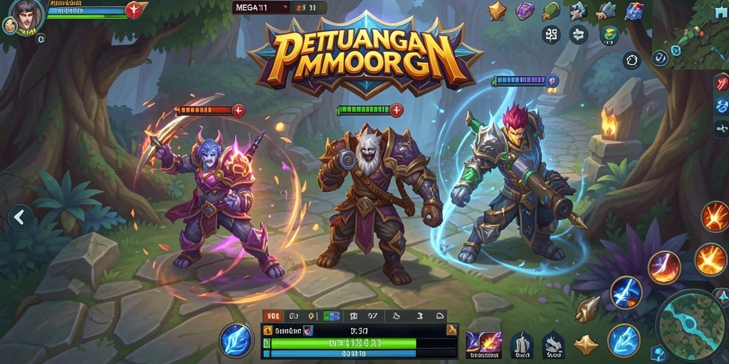 Gameplay seru dari MEGA111 dengan karakter dan dunia yang menarik.