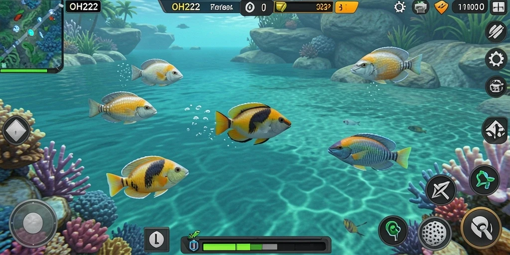 Tangkapan layar utama gameplay Tembak Ikan yang seru dan penuh aksi.
