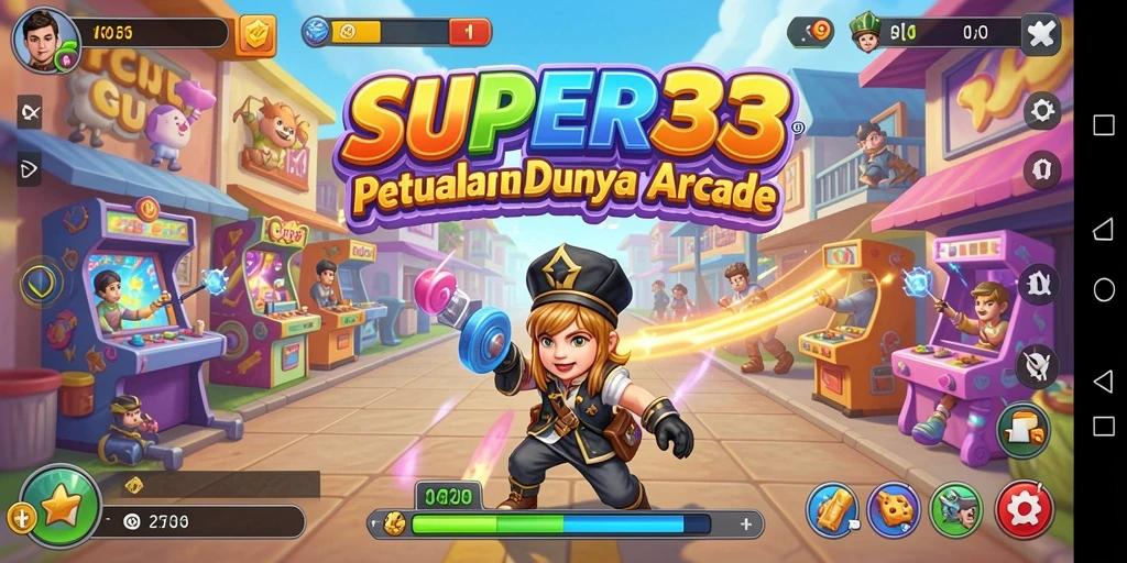 Screenshot menunjukkan gameplay seru dan menantang dari SUPER33.
