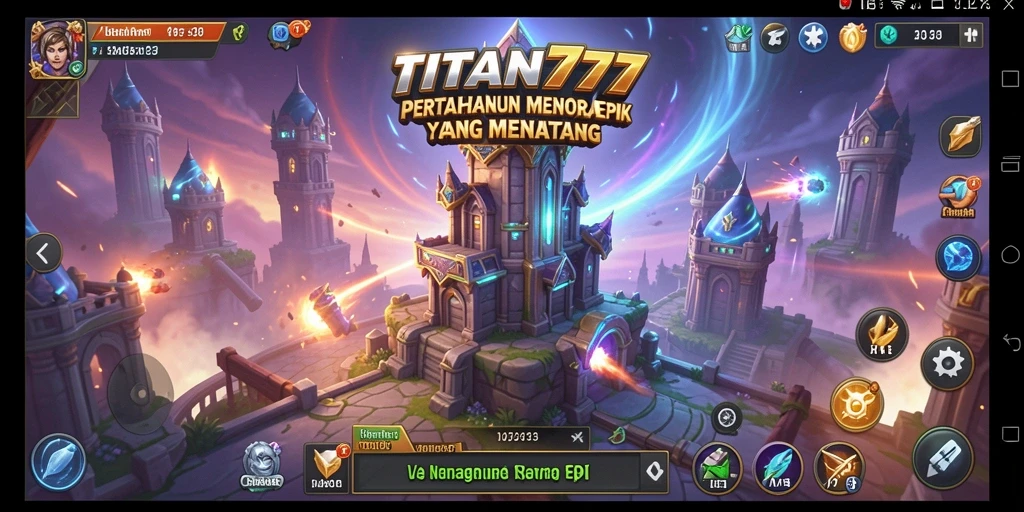 Gameplay menara pertahanan yang menegangkan di TITAN777.